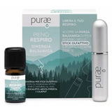 Purae PIENO RESPIRO kit SINERGIA BALSAMICA + Stick Olfattivo 5ml 