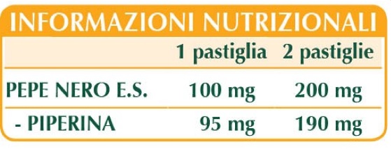 Dr. Giorgini PEPE NERO ESTRATTO TITOLATO 95% in Piperina 60 pastiglie